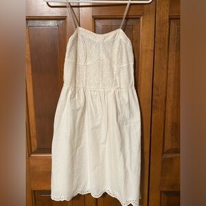 Lace Strapless Cream Dress